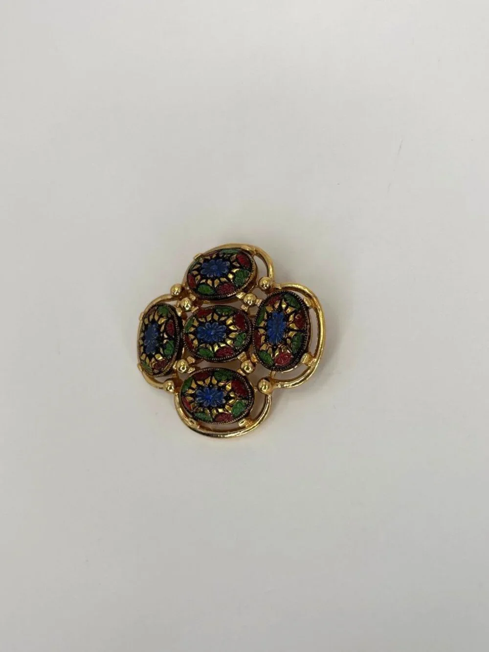 Sarah Coventry Vintage Gold Tone Light Of The East Maltese Cross Brooch Pin